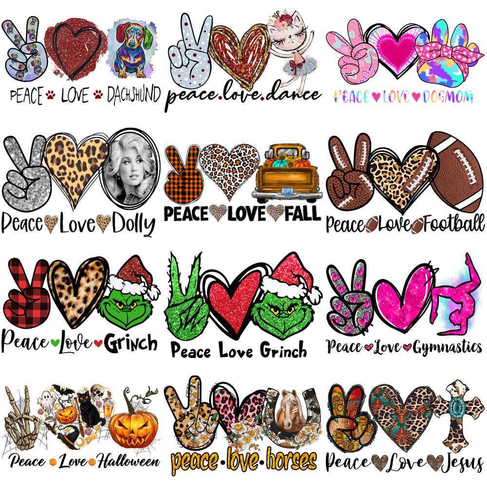 99 Peace Love Designs Bundle PNG