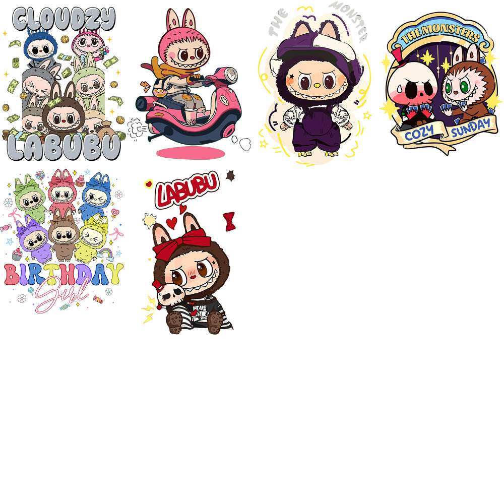 44 Cartoon LABUBU Pop Culture Designs Bundle PNG