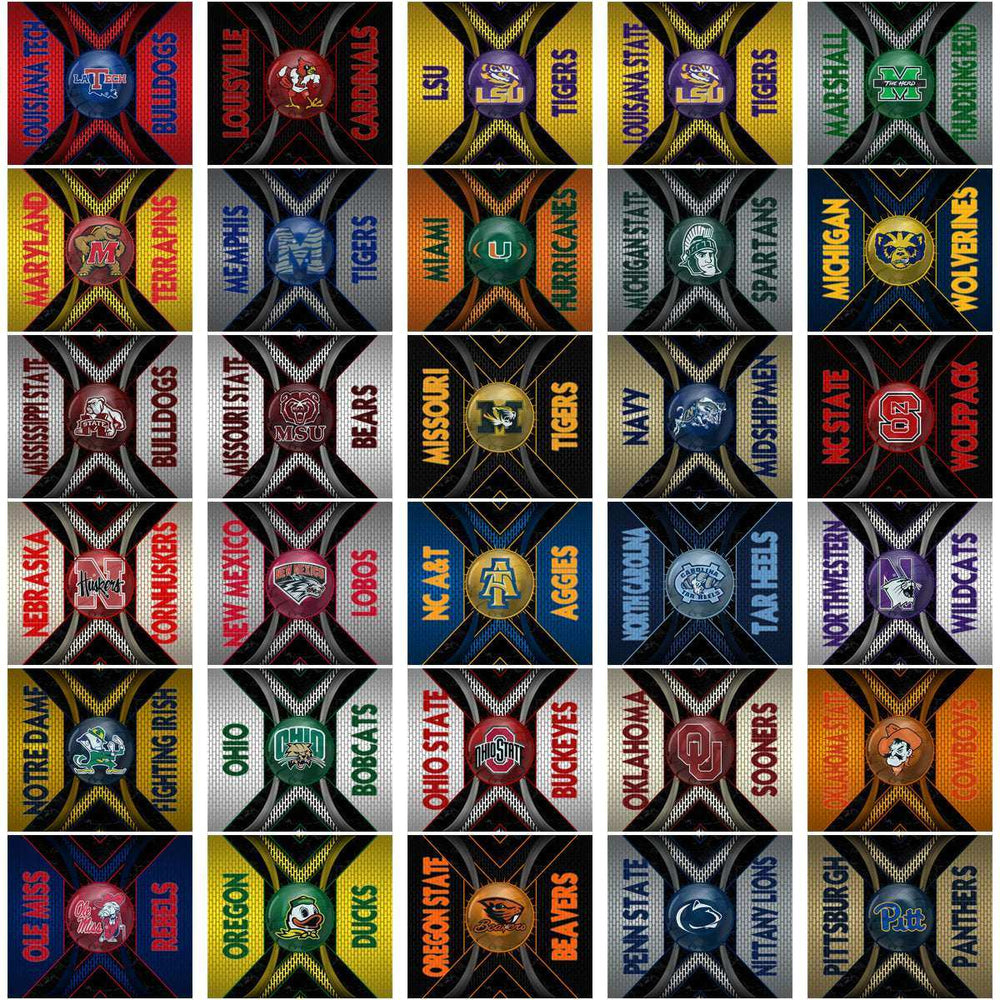 129 NCAA College Sports Metal Grating Tumbler Wrap Bundle JPG