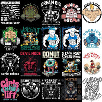 Load image into Gallery viewer, 125 GYM Fitness Popculture &amp; Streetwear Designs Bundle PNG
