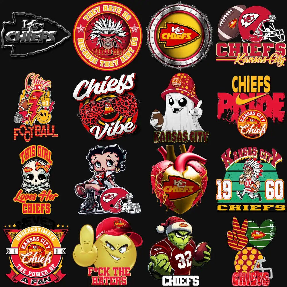 Kansas City Chiefs fan designs: logos, t-shirt graphics, and print-ready SVG/PNG bundles for DTF/DTG