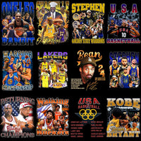 Load image into Gallery viewer, 68 Basketball Players Teams Bootleg Designs Bundle PNG
