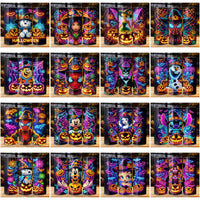 Load image into Gallery viewer, 55 Halloween Neon Cartoons Tumbler Wrap Bundle JPG
