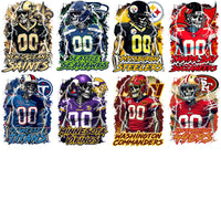 Load image into Gallery viewer, 32 SKULL Player Helmets Football Teams Designs Bundle PNG + PSD
