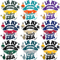 Load image into Gallery viewer, 32 In My Era Football Teams Kiss Designs Bundle PNG
