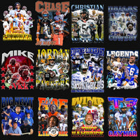 Load image into Gallery viewer, 50 Football Players Bootleg Designs Bundle PNG
