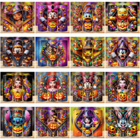 Load image into Gallery viewer, 72 Halloween Zipper Cartoons Tumbler Wrap Bundle JPG
