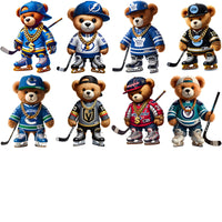 Load image into Gallery viewer, 32 Teddy Bear Ice Hockey Teams Designs Bundle PNG
