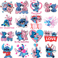 Load image into Gallery viewer, 45 Cartoon Stitch Valentine Designs Bundle PNG

