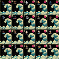 Load image into Gallery viewer, 90 Dogs Surf Japan Wave Designs Bundle PNG
