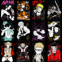 Load image into Gallery viewer, 34 Anime Mix Streetwear Designs Bundle PNG + PSD (Separation)
