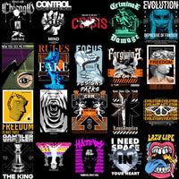 Load image into Gallery viewer, 200 Streetwear Designs Bundle PNG + SVG
