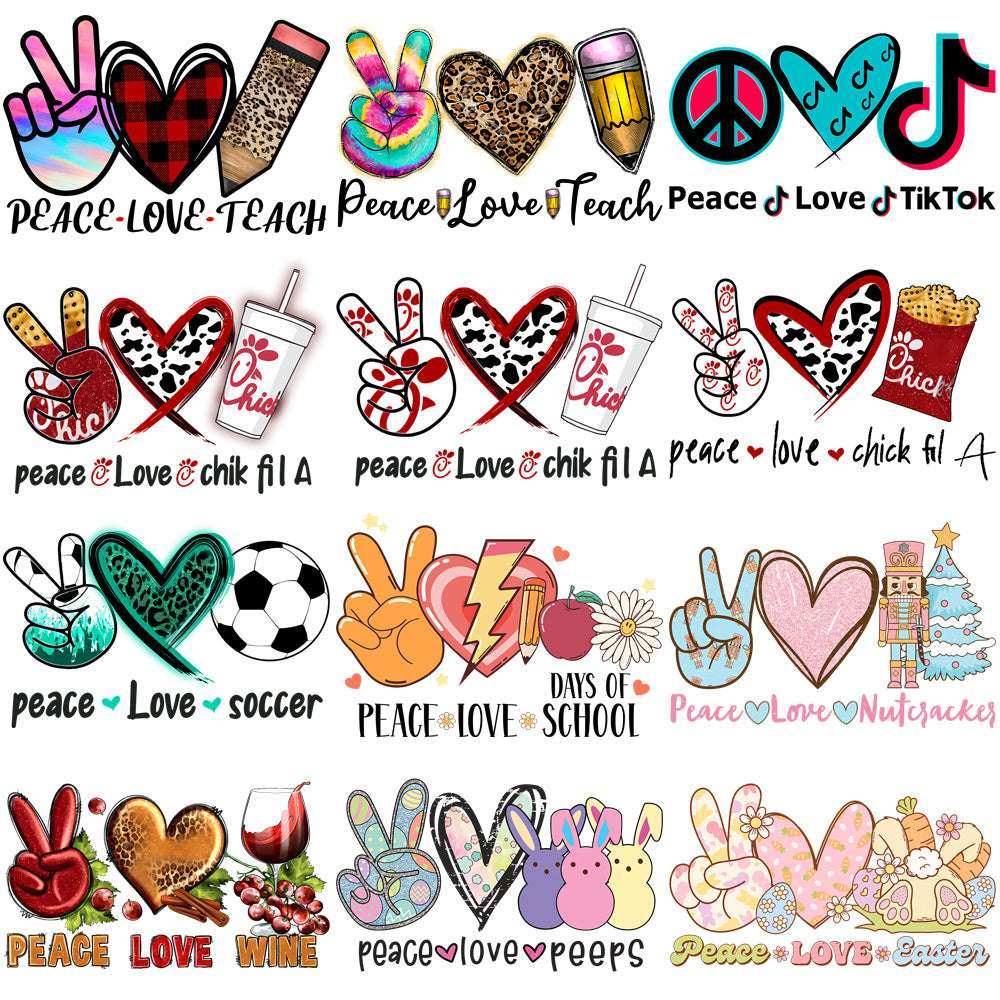 99 Peace Love Designs Bundle PNG