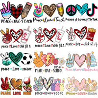 Load image into Gallery viewer, 99 Peace Love Designs Bundle PNG
