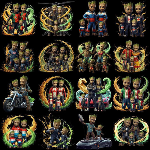 59 Family Groot Super Heroes Designs Bundle PNG
