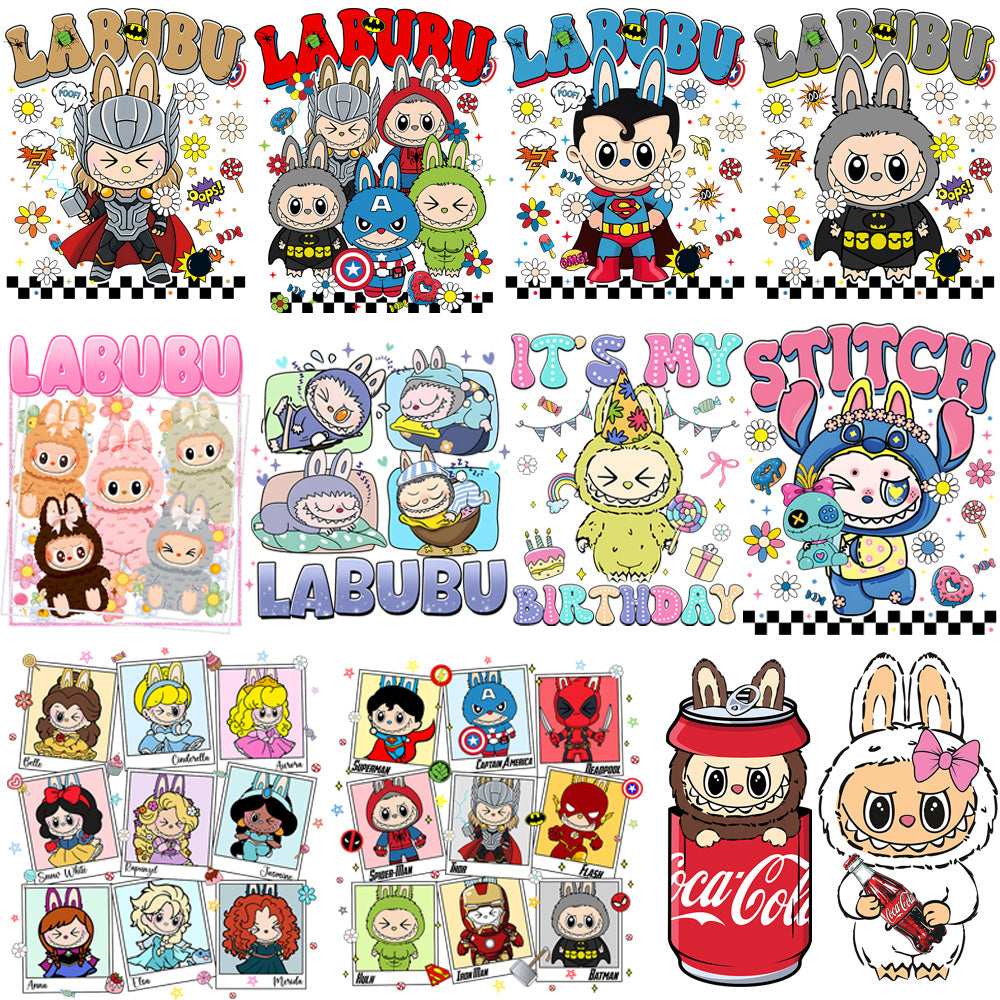 44 Cartoon LABUBU Pop Culture Designs Bundle PNG