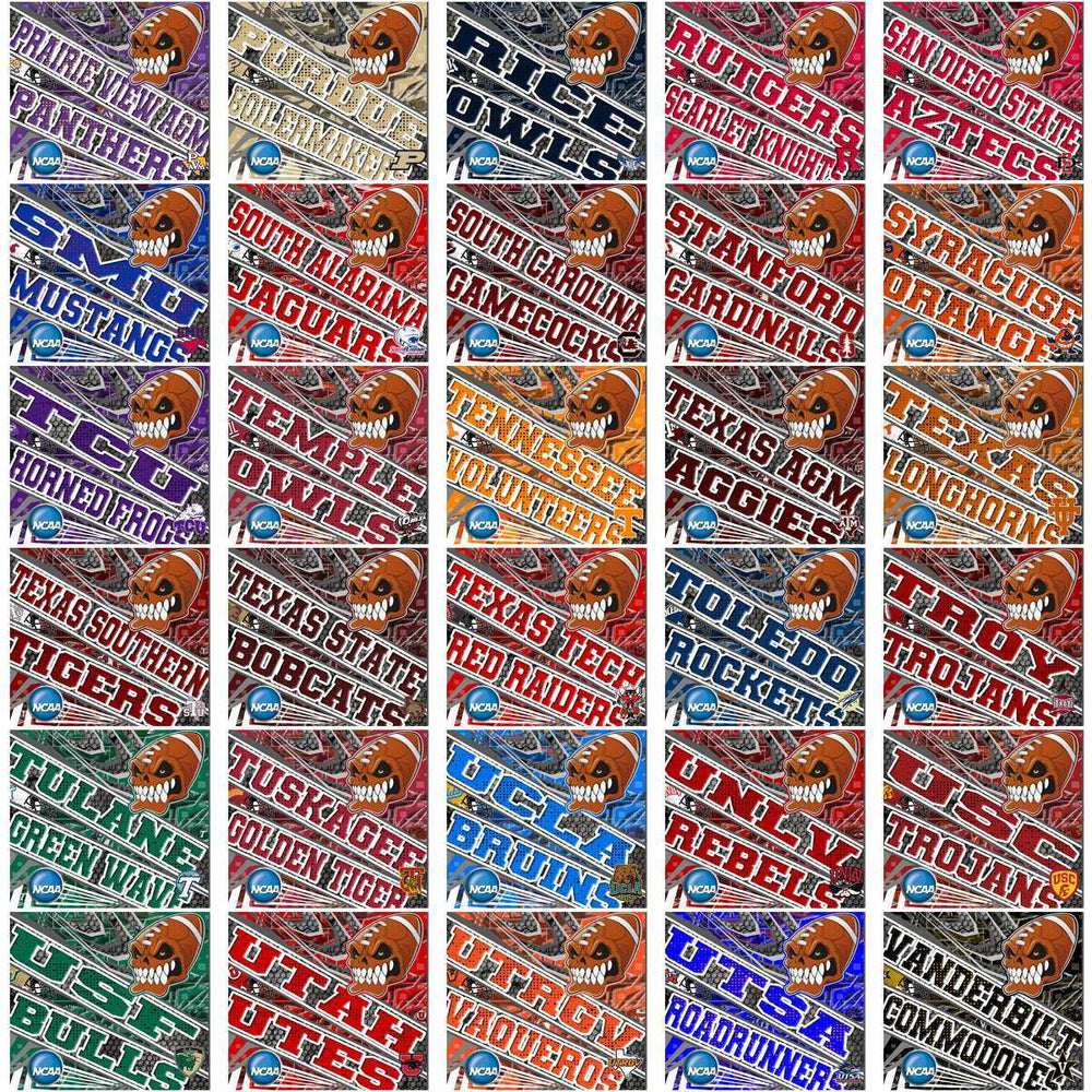 128 NCAA College Sports Angry Sports Wraps Tumbler Wrap Bundle JPG