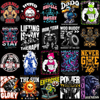 Load image into Gallery viewer, 125 GYM Fitness Popculture &amp; Streetwear Designs Bundle PNG
