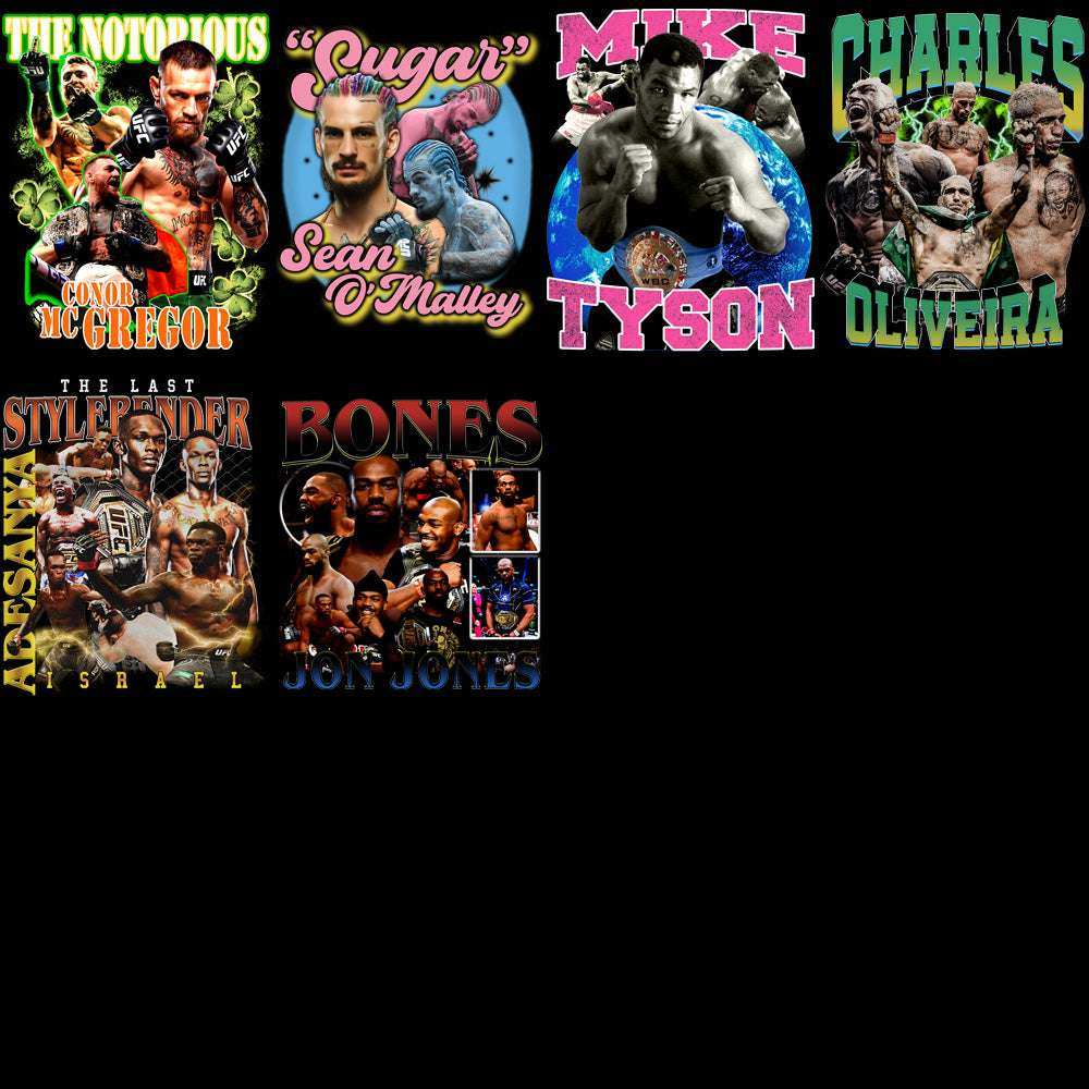 41 Combat Sports Mixed Bootleg Designs Bundle PNG