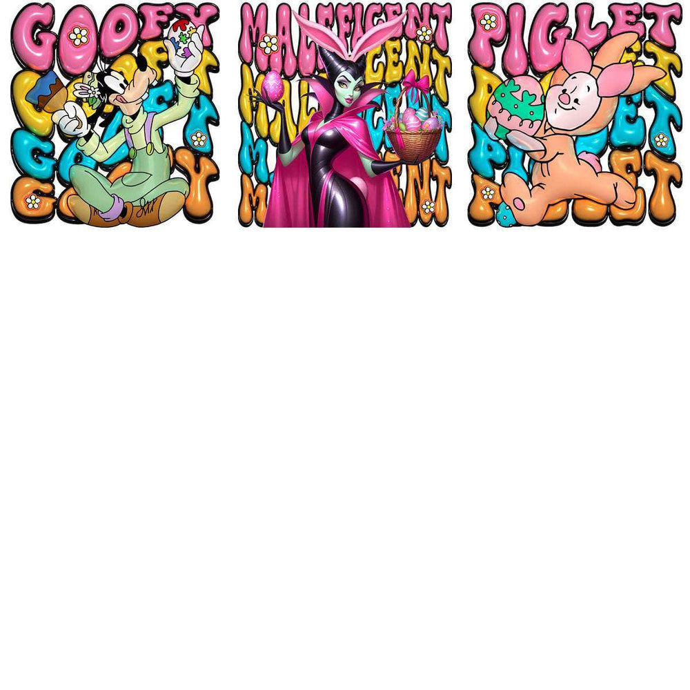 29 Cartoon Easter Day Dripping Bubble Designs Bundle PNG