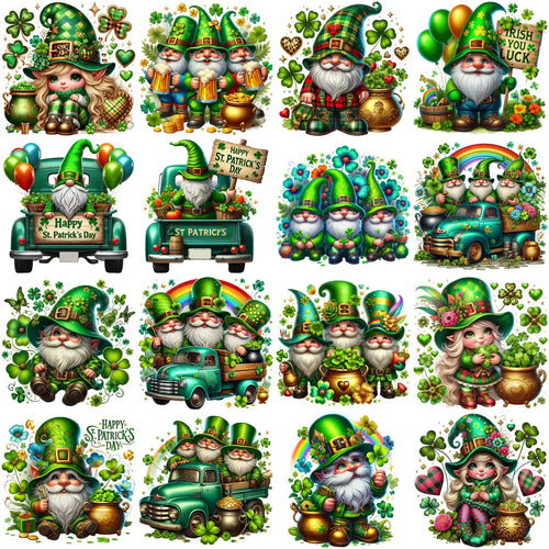 St. Patrick's Day gnomes, shamrocks, rainbows & vintage trucks — print-ready PNG/SVG designs for DTG, DTF, embroidery