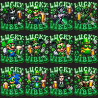 Load image into Gallery viewer, 46 Lucky Vibes St. Patrick’s Day Cartoons Designs Bundle PNG
