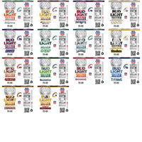 Load image into Gallery viewer, 32 Football Team Bud Light Seltzer Tumbler Wrap Bundle JPG

