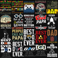 Load image into Gallery viewer, 190 Dad Father&#39;s Day Mixed Designs Bundle PNG
