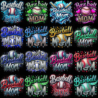 Load image into Gallery viewer, 99 Baseball Mom Colorful Designs Bundle PNG
