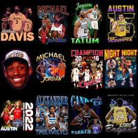 Load image into Gallery viewer, 68 Basketball Players Teams Bootleg Designs Bundle PNG
