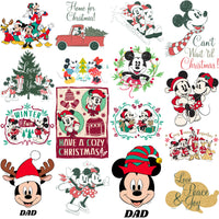 Load image into Gallery viewer, 80 Christmas Mickey Santa Cartoon Designs Bundle PNG
