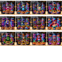 Load image into Gallery viewer, 55 Halloween Neon Cartoons Tumbler Wrap Bundle JPG
