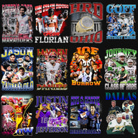 Load image into Gallery viewer, 50 Football Players Bootleg Designs Bundle PNG
