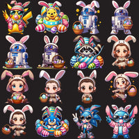 Load image into Gallery viewer, 90 Cartoons &amp; Movies Easter Day Designs Bundle PNG
