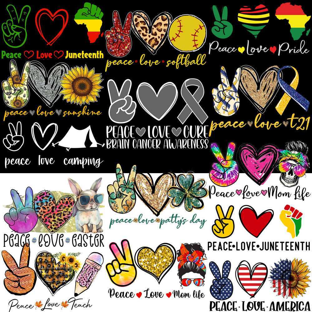 99 Peace Love Designs Bundle PNG