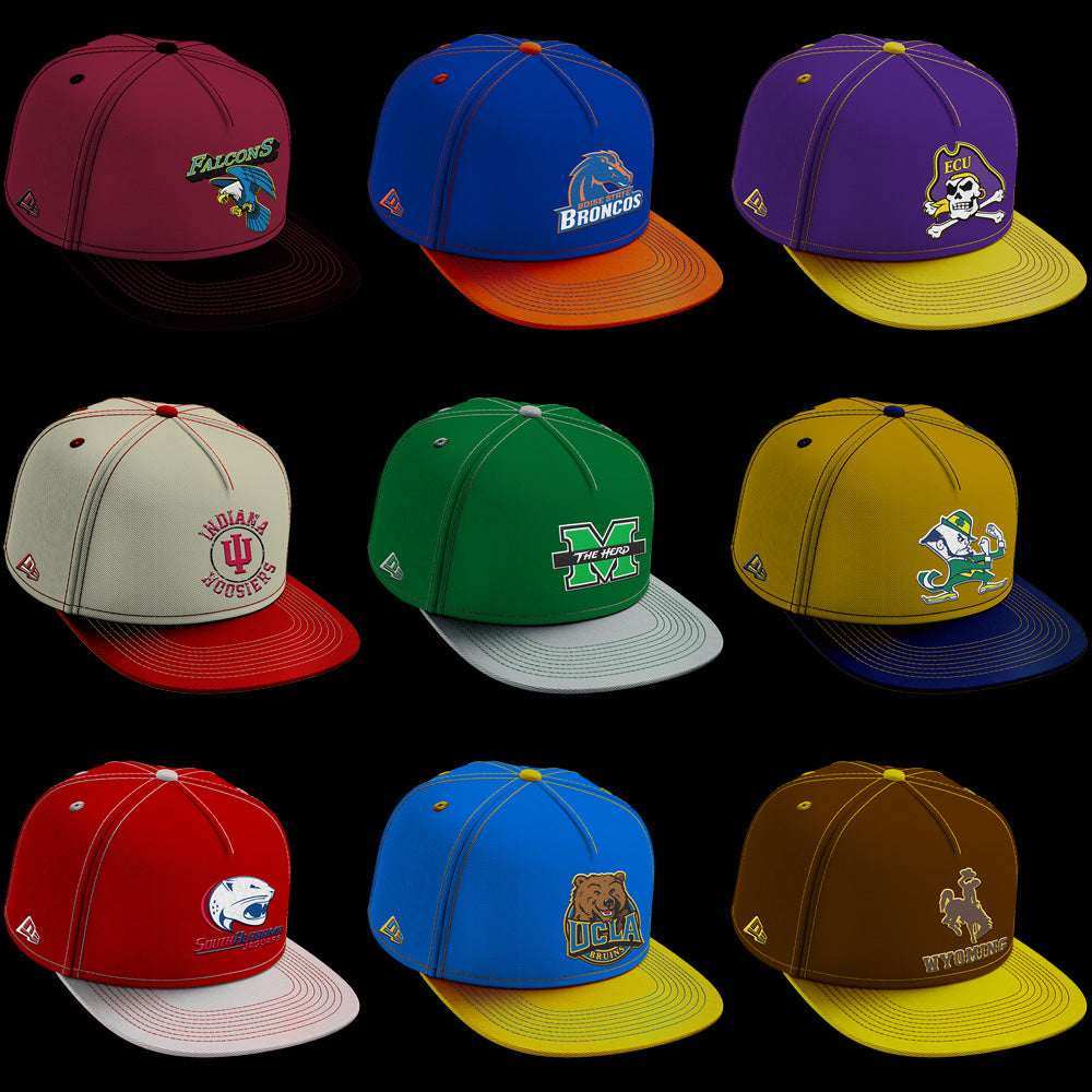 126 College NCAA Ball Cap PNG Designs Bundle
