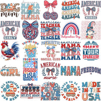 Load image into Gallery viewer, 200 4th of July Patriotic USA Festive Designs Bundle PNG

