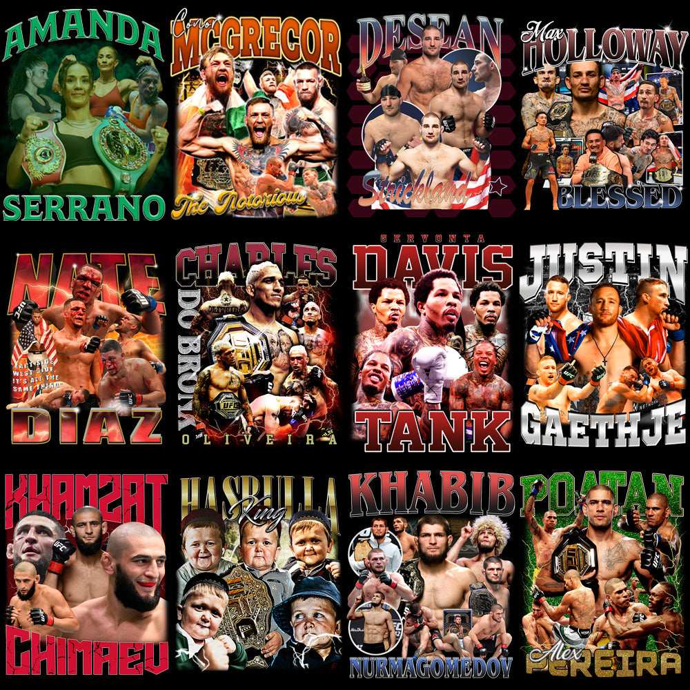 41 Combat Sports Mixed Bootleg Designs Bundle PNG