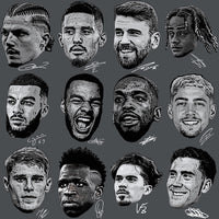 Load image into Gallery viewer, 70 Soccer Big Heads Players Faces Football Signature Designs Bundle PNG
