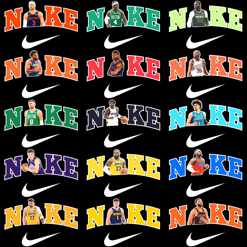 99 Basketball Players Swoosh Designs Bundle PNG