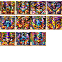 Load image into Gallery viewer, 72 Halloween Zipper Cartoons Tumbler Wrap Bundle JPG
