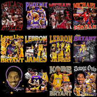 Load image into Gallery viewer, 68 Basketball Players Teams Bootleg Designs Bundle PNG
