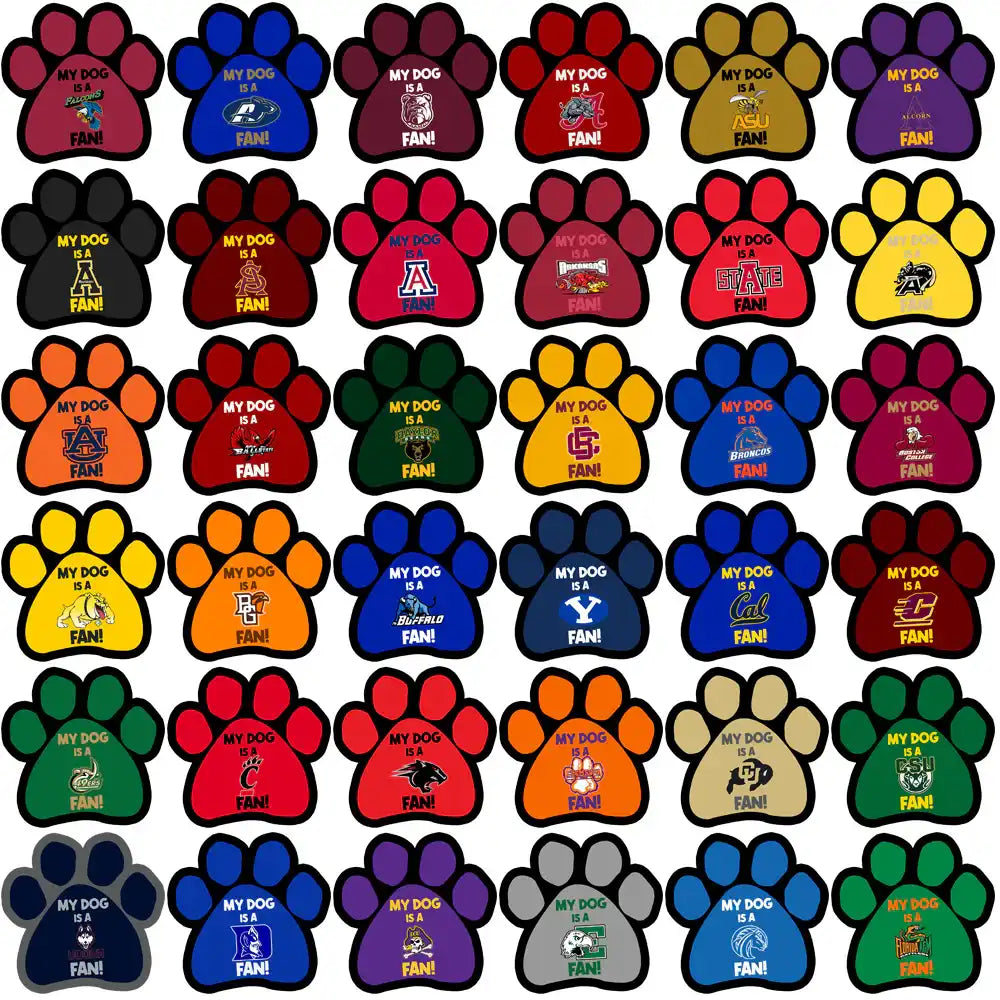 My Dog Is A Fan paw print designs for DTF DTG embroidery, college team logos, instant download