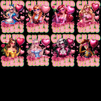 Load image into Gallery viewer, 32 Valentine Cartoons Cupid Vibes Designs Bundle PNG
