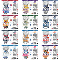 Load image into Gallery viewer, 30 Basketball Teams Bud Light Seltzer Tumbler Wrap Bundle JPG
