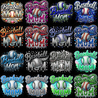 Load image into Gallery viewer, 99 Baseball Mom Colorful Designs Bundle PNG
