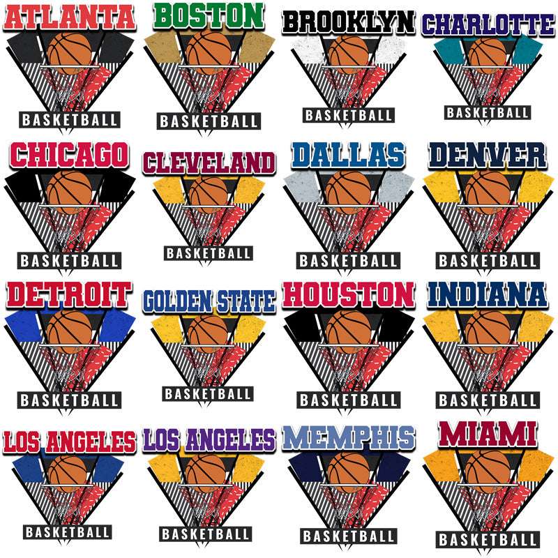 30 Basketball Teams Basketball Label Designs Bundle PNG