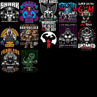 Load image into Gallery viewer, 125 GYM Fitness Popculture &amp; Streetwear Designs Bundle PNG
