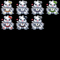 Load image into Gallery viewer, 23 Lacrosse League Carebear Cheerleader Designs Bundle PNG
