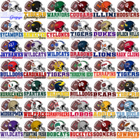 Load image into Gallery viewer, 126 College NCAA FB Helmet &amp; Stripes PNG Designs Bundle
